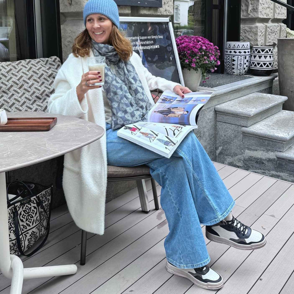 Dianetti Lammfell Sneakers - Artikel-Nr. 1528NZ in Country Nero/Latte/Grigio - NoAna FASHION BEAUTY STYLING