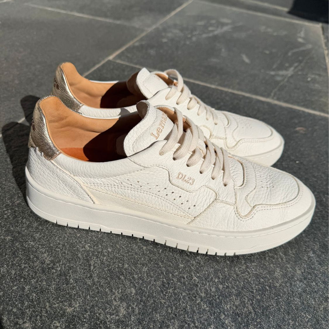 LEMARGO Sneaker White aus hochwertigem Leder – klassischer weisser Sneaker mit klarer Silhouette