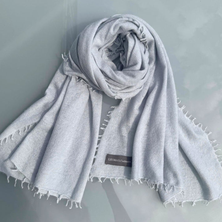 LEOMAX 100% Cashmere Schal brittany-iceblue - 70 x 200cm
