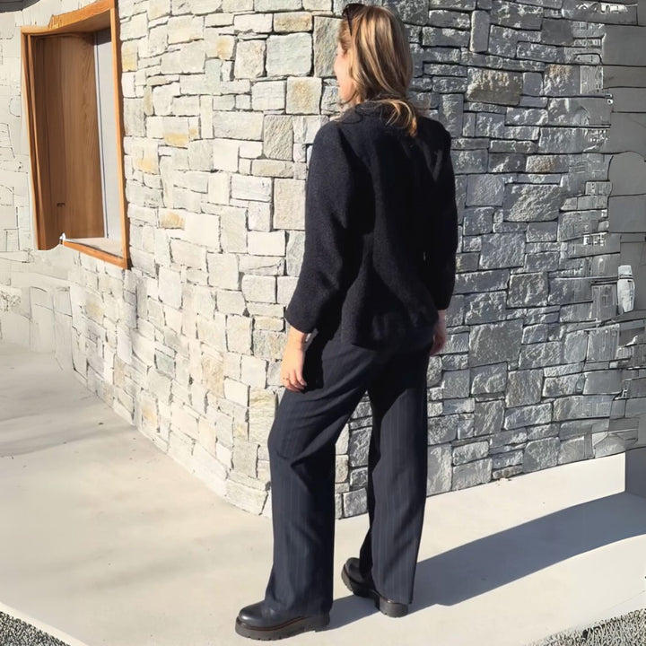 Dianetti Lammfell Chelsea Boots, Artikel-Nr. 1632 in Tudor blu - NoAna FASHION BEAUTY STYLING
