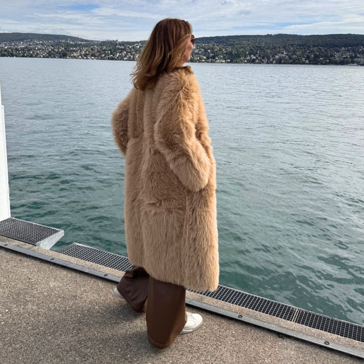 Urbancode London – Reversible Faux Fur Coat caramel