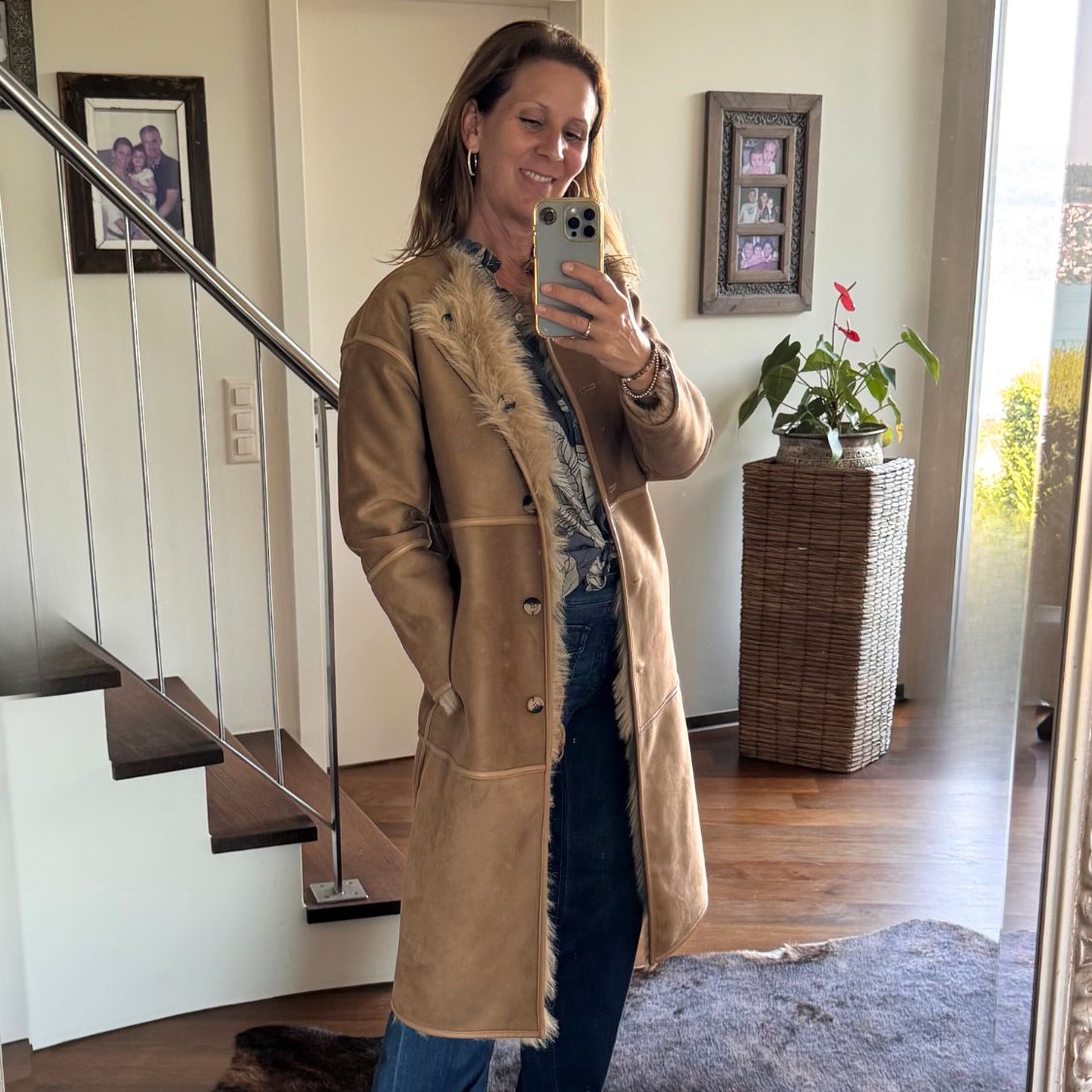 Urbancode London – Reversible Faux Fur Coat caramel | NoAna