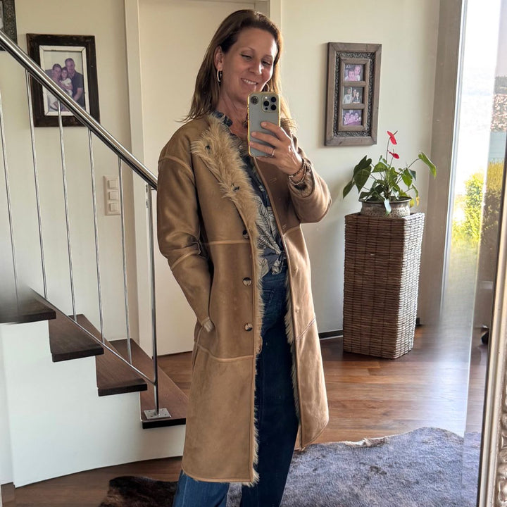 Urbancode London – Reversible Faux Fur Coat Caramel