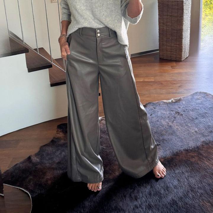 Urbancode London - Vegan Leather Pants Praline (taupe)