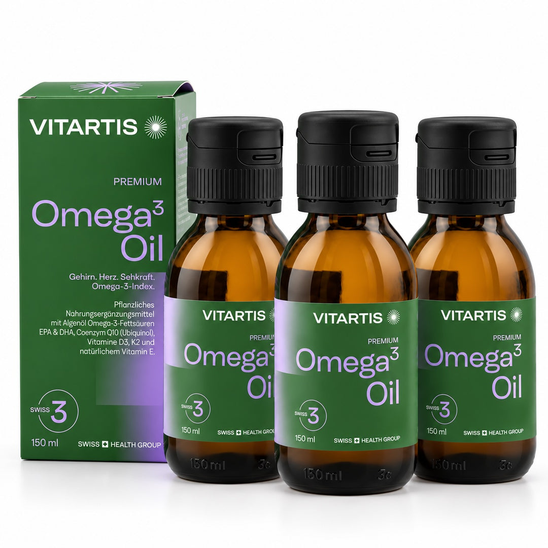 3x VITARTIS Premium Omega-3 Oil 150 ml im Vorteilspaket