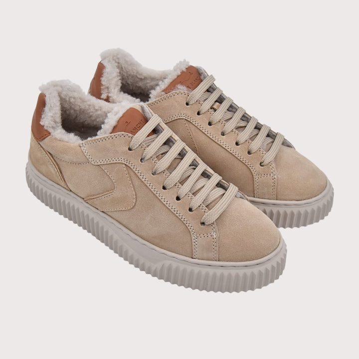 Voile Blanche Sneaker mit Lammfellfutter LIPARI - Fur Suede beige - NoAna FASHION BEAUTY STYLING