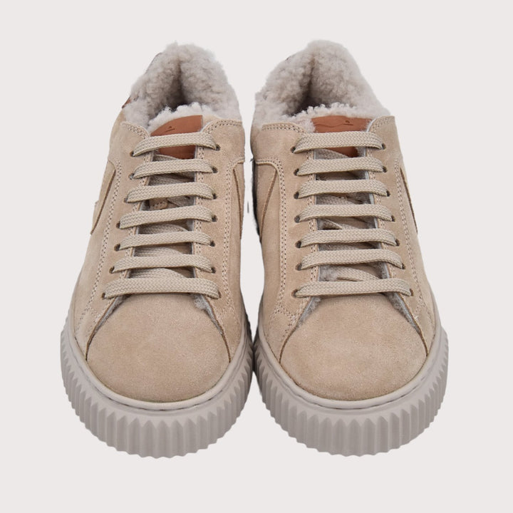 Voile Blanche Sneaker mit Lammfellfutter LIPARI - Fur Suede beige - NoAna FASHION BEAUTY STYLING