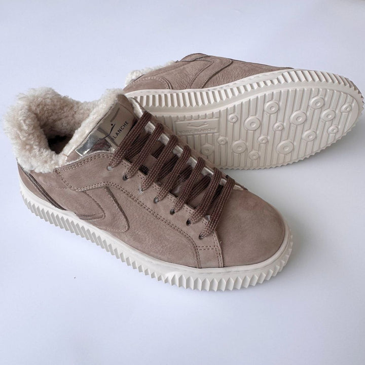 Voile Blanche Sneaker mit Lammfellfutter LIPARI - Nubuk Taupe