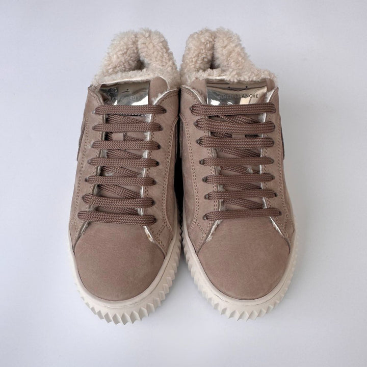 Voile Blanche Sneaker mit Lammfellfutter LIPARI - Nubuk Taupe