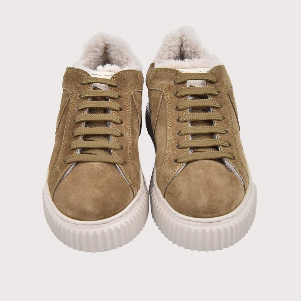 Voile Blanche Sneaker mit Lammfellfutter LIPARI - Fur Suede/Nappa taupe/milk (olive) - NoAna FASHION BEAUTY STYLING