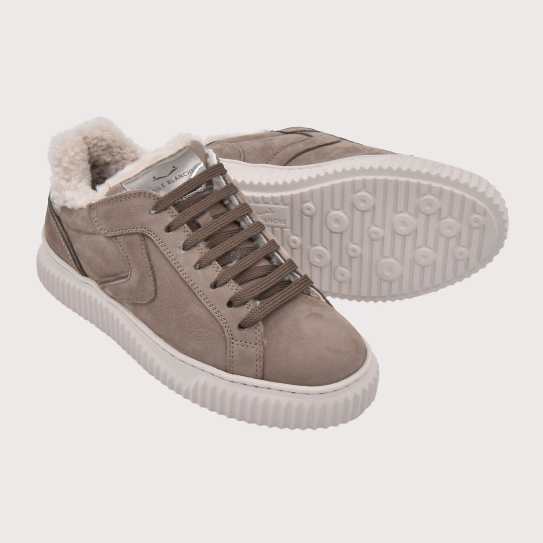 Voile Blanche Sneaker mit Lammfellfutter LIPARI - Nubuk Taupe
