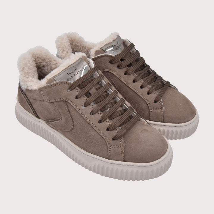 Voile Blanche Sneaker mit Lammfellfutter LIPARI - Nubuk Taupe