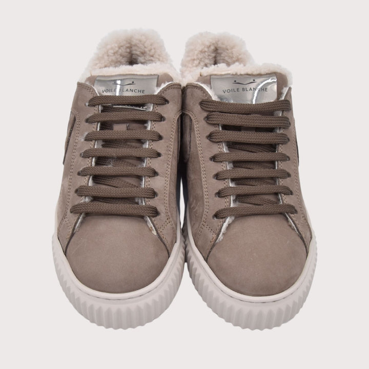Voile Blanche Sneaker mit Lammfellfutter LIPARI - Nubuk Taupe